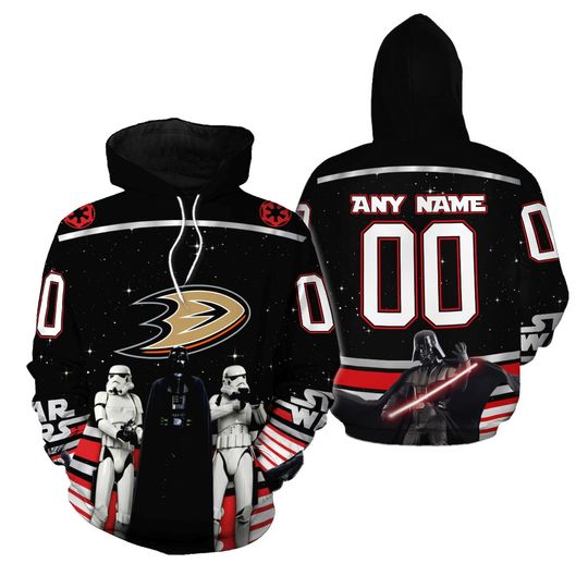 Anaheim Ducks x Star Wars Darth Vader Personalized All Over Print 3D Hoodie