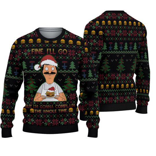 Bob Belcher Christmas Sweater, Belcher Burgers Xmas Sweatshirt, Funny Burgers Ugly Sweater, Magic Kingdom Christmas Gifts