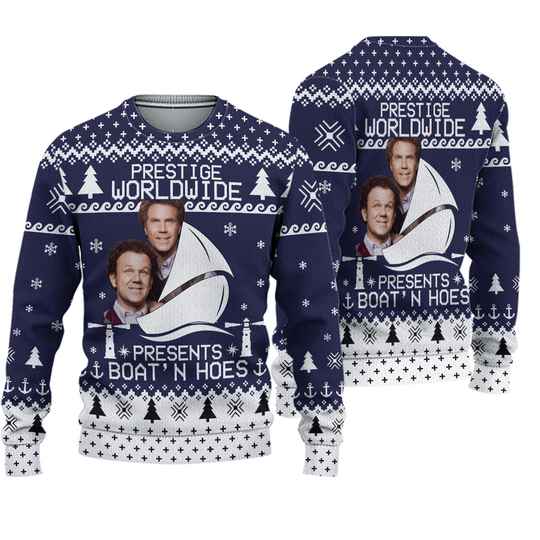 BG Step Brothers Ugly Sweater, Brennan Huff And Dale Doback Sweater