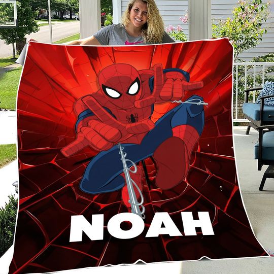 Personalized Family Spiderman Blanket Spiderman Blanket
