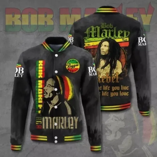 Bob Marley Varsity Jacket Baseball Jacket, Fan gift, best gift