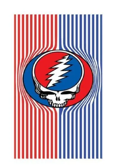 Patriotic Grateful Dead Beach Towel with Steal Your Face Design
