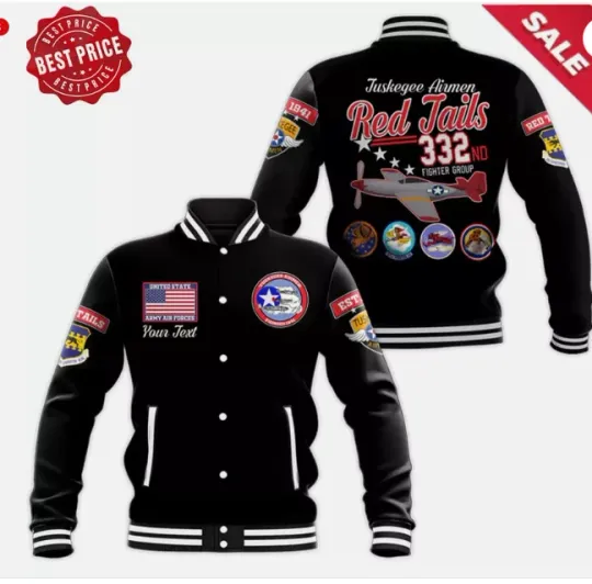 Custom - Tuskegee Airmen Us Air Force Thunderbirds Baseball Jacket Print All