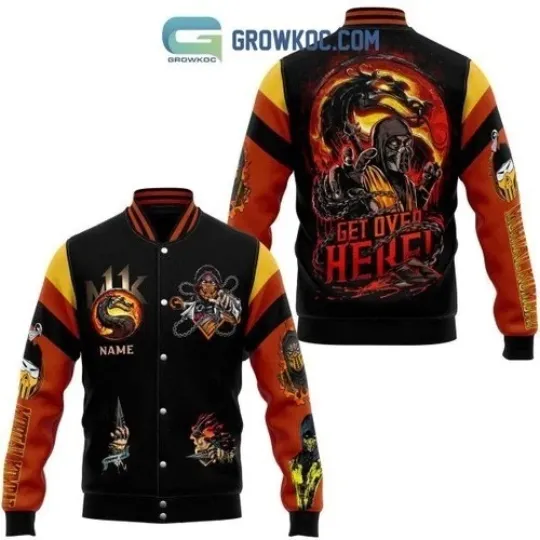 Get Over Here Mortal Kombat Personalized Baseball Jacket