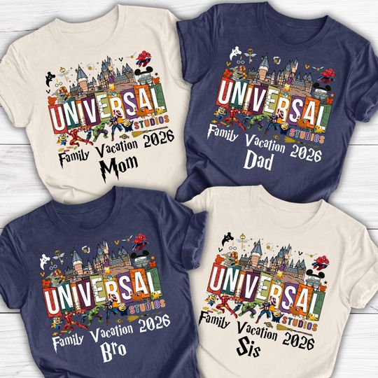 Universal Studios Shirts 2025, Custom Universal Studios Shirts, Universal Studios Family Vacation Shirts 2026