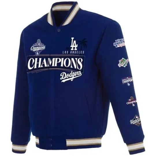 Dodger Royal 2025 World Series Champions Baseball Jacket