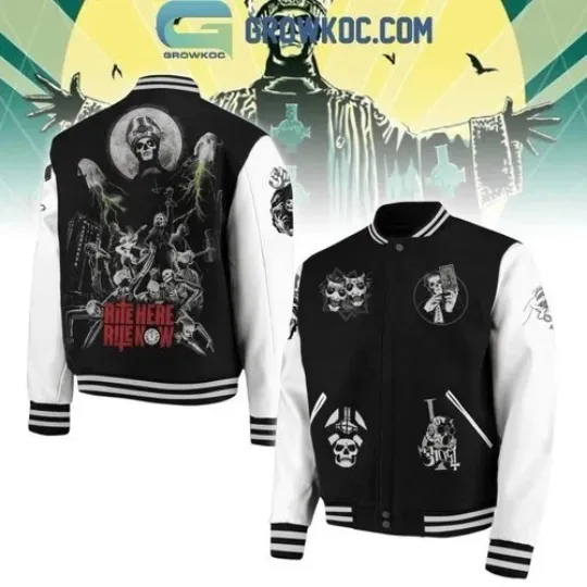 Gh0st True Rock Band Rite Here Rite Now Baseball Jacket