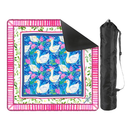 Watercolor Goose Mahjong Game Mat, Preppy Style, Mahjong Gift