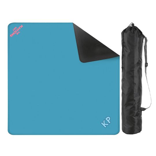 Teal Mahjong Mat: Monogrammed, Preppy Style with Storage Bag