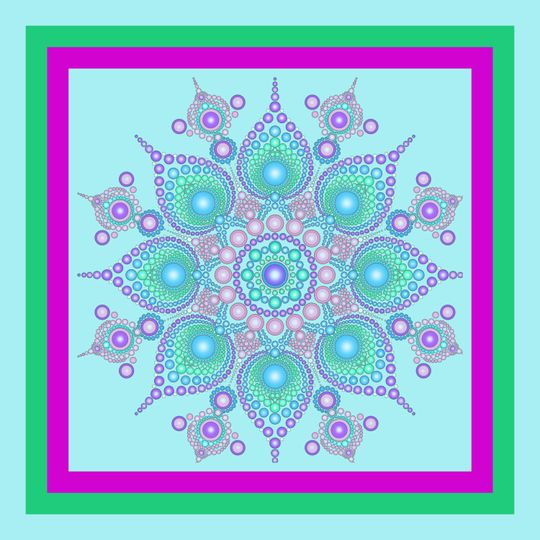 Purple Mandala Beads Mahjong Mat