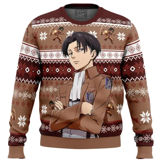 Levi Ackerman AO Titan Ugly Christmas Sweater