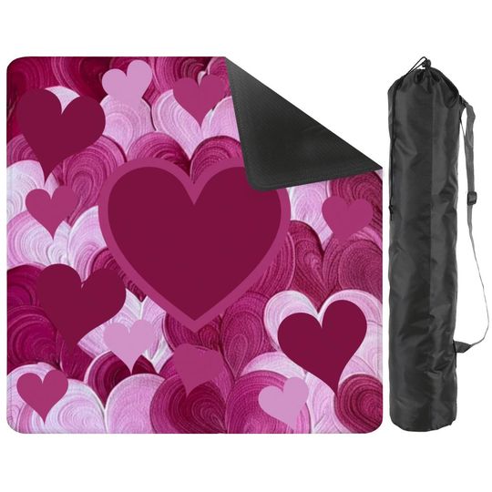 Multi Hearts Mahjong Mat: Mahj Game Tabletop