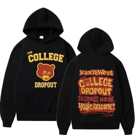 Kanye West College Hoodie Music Double Sided Graphic