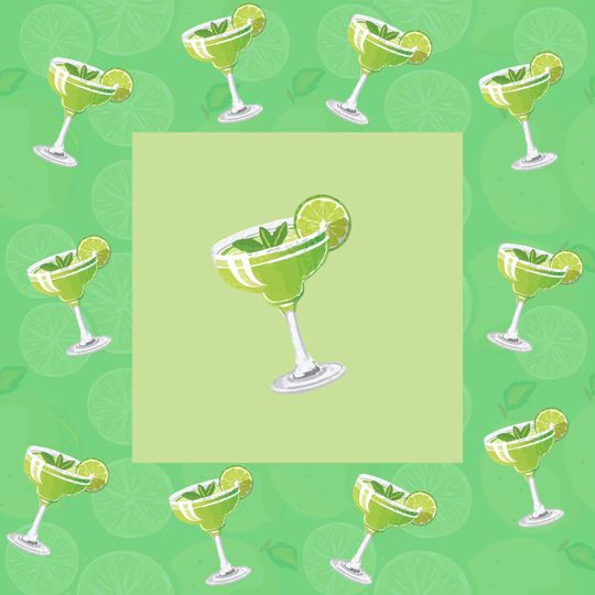 Margarita Time Mahjong Mat with Instructions: Mahj Game Tabletop