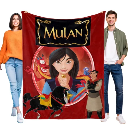 Disney Mulan And Mushu Fleece Blanket
