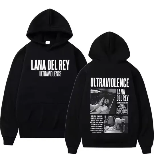 Singer Lana Del Rey Print Hoodie For Fans Double Sided