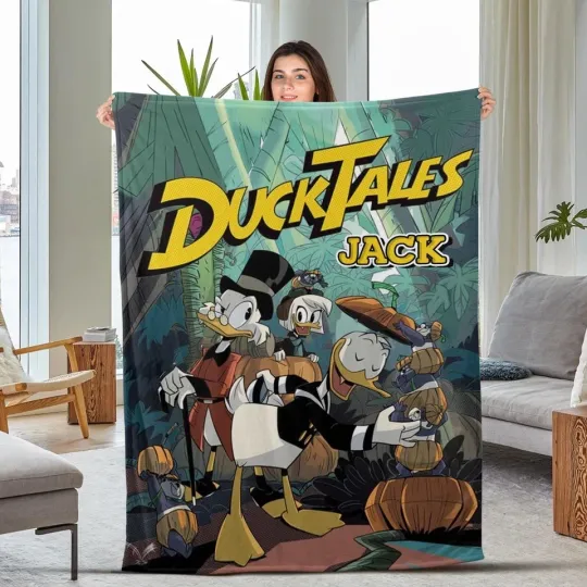Duck Tales Blanket, Huey Louie Dewey Blanket, Ducktales Fleece Blanket
