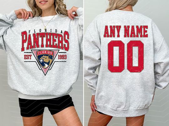 Personalized Florida Panthers Sweatshirt- Hoodie| Florida  Hockey shirt| Custom Hockey Shirt| Hockey Mom Dad gift