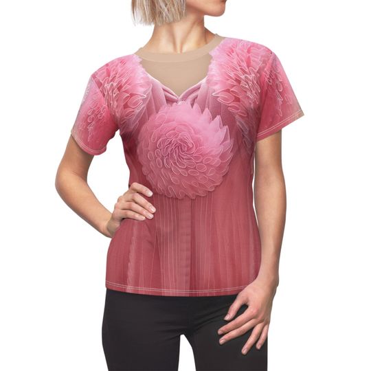 Glinda Witch Pink Shirt, Retro Wicked The Musical Costume, Shiz University