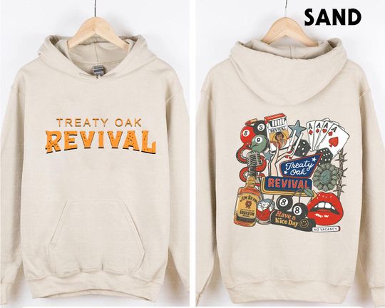 Treaty Oak Revival Band Graphic Hoodie, Have A Nice Day Retro Crewneck Sweatshirt, World Tour Music Band Shirt