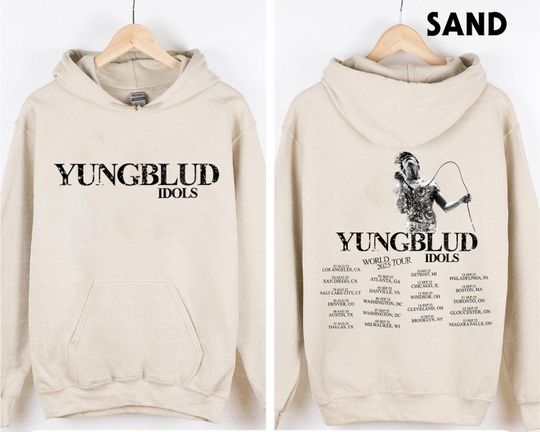 Yungblud Unisex Hoodie, Kid's Sweatshirt, World Tour Graphic, Streetwear Retro Hoodie