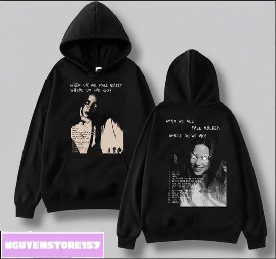 Vintage Billie Eilish When We All Fall ASleep Where Do We Go? Graphic Tee, Hit Me Hard And Soft Tour 2025