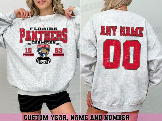 Personalized Florida Panthers Sweatshirt| Florida  Hockey shirt| | Hockey Mom Dad gift