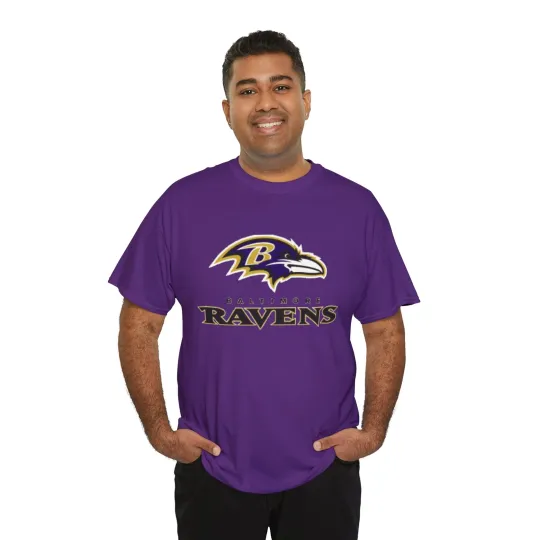 Baltimore Ravens Football T-Shirt - Purple Black White Fan Favorite