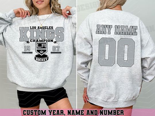 Personalized Los Angeles Kings Sweatshirt| Los Angeles  Hockey shirt| | Hockey Mom Dad gift