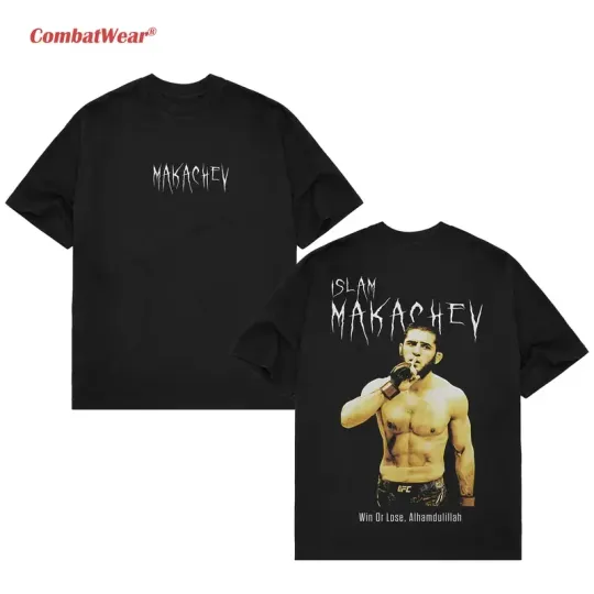 COMBATWEAR Islam Makhachev Tee, UFC Double Champ Shirt, MMA Fan Custom Graph