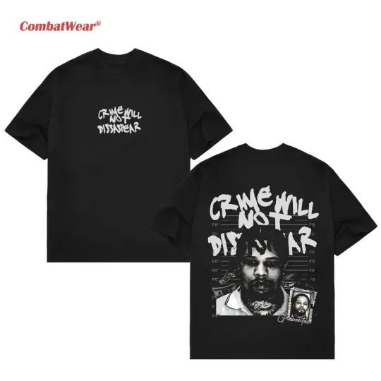 COMBATWEAR Gervonta Davis "Crime Will Not Dissapear" T-Shirt, Tank Davis Custom