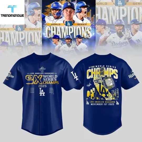 Dodgers 2025 Ws Champions 9X Jersey