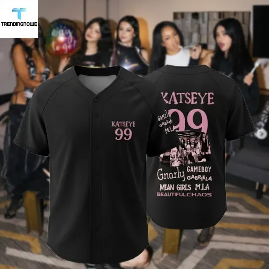 Kpop Band Katseye 99 Baseball Jersey