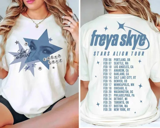 Freya Skye Silent Treatment Stars Align Tour 2026 T shirt