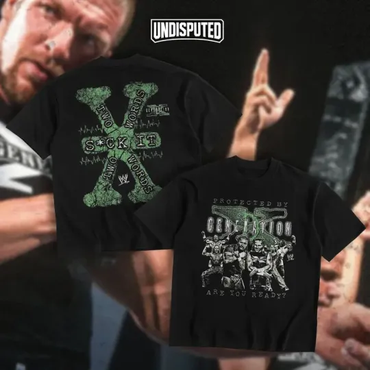 D-Generation X Wrestling Entertainment Heavy Cotton Unisex Shirt DX Tshirt Triple H Shawn Michaels S