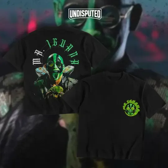 MR IGUANA Heavy Cotton Shirt Lucha Libre AAA Tshirt Luchador Wrestling Fan Appar