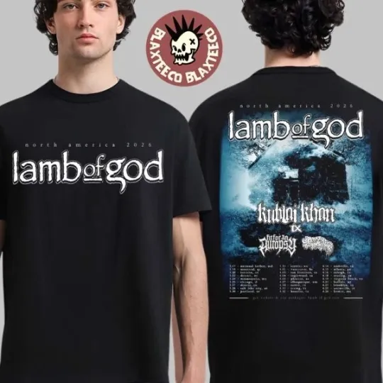 Lamb Of God The Heaviest Tour Of 2026 North America Schedule T-Shirt