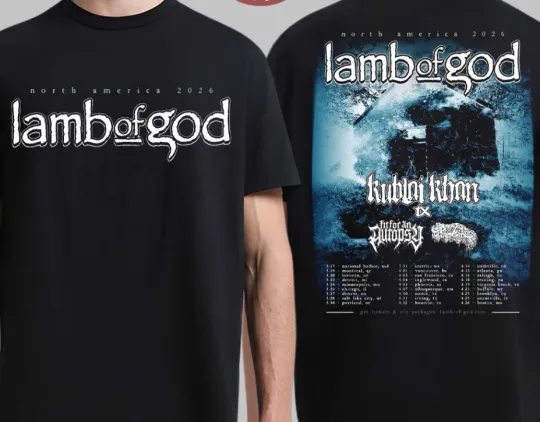Lamb Of God The Heaviest Tour Of 2026 short sleeve 2 side Shirt