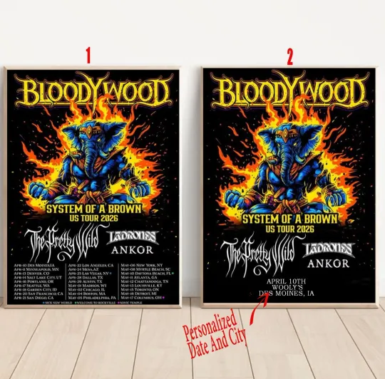 Custom Bloodywood USA Tour Spring 2026  Poster