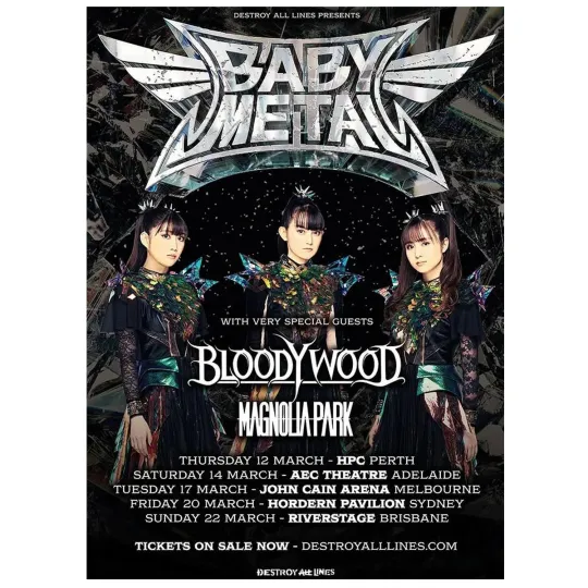 Babymetal Australia Tour 2026 Poster