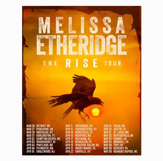 Melissa Etheridge Tour 2026 Poster
