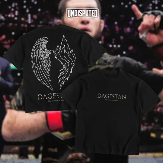 Islam Makhachev Dagestan Wings UFC Heavy Cotton Unisex Shirt UFC 322 Tshirt UFC