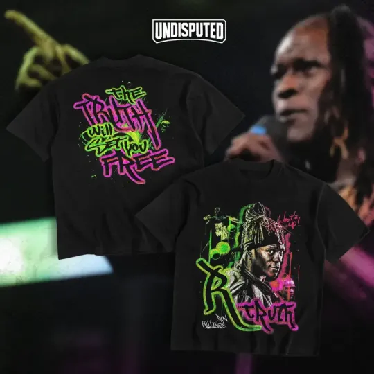 R-Truth The Truth Will Set You Free Heavy Cotton Shirt Wrestling Entertainment Tshirt Ron Killings S