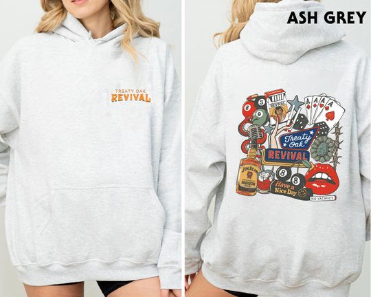 Treaty Oak Revival Band Graphic Hoodie, Have A Nice Day Retro Crewneck Sweatshirt, World Tour Music Band Shirt