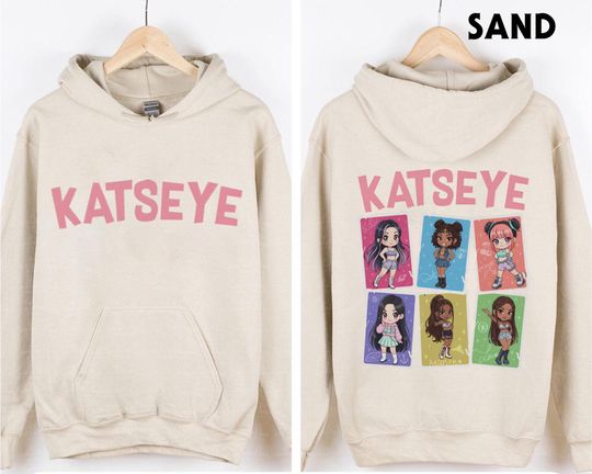 Katseye Double Sided Hoodie, Katseye World Tour Sweatshirt, Katseye Kpop Sweatshirt, Katseye Tour Shirt, Music Band Retro Hoodie
