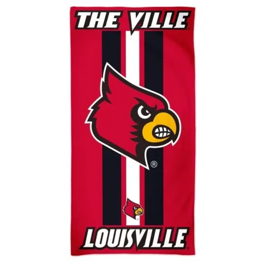 Louisville Cardinals NCAA Beach Towel