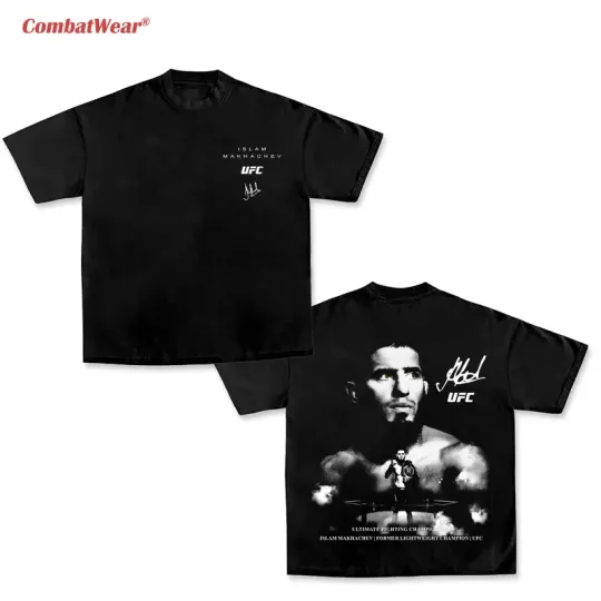 COMBATWEAR Islam Makhachev UFC 322 Tee-Sweatshirt-Hoodie, UFC MMA Fan Custom