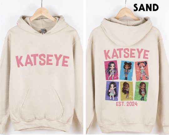 Katseye Double Sided Hoodie, Kpop Sweatshirt, Tour Shirt, Retro Hoodie