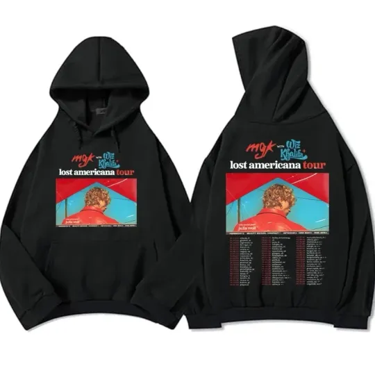 MGK Machine Gun Kelly Lost Americana Tour 2026 Double Sided Hoodie