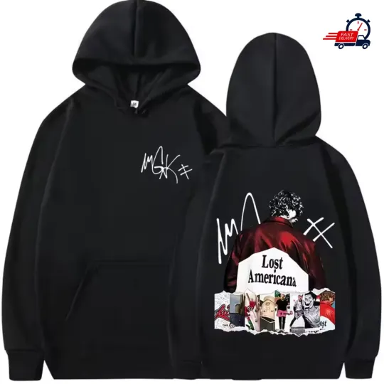 MGK Lost Americana Tour Double Sided Hoodie Wiz Khalifa 2025 2026 Tour Merch